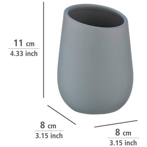 Tazza In Ceramica Per Spazzole Badi, Grigio, Wenko - Foto 5