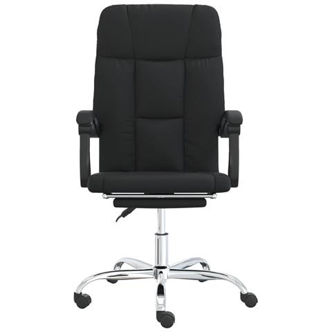 Poltrona da Ufficio Reclinabile Nera in Similpelle - Foto 2