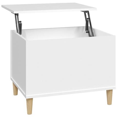 Tavolino Da Salotto Bianco 60x44,5x45 Cm In Legno Multistrato - Foto 1