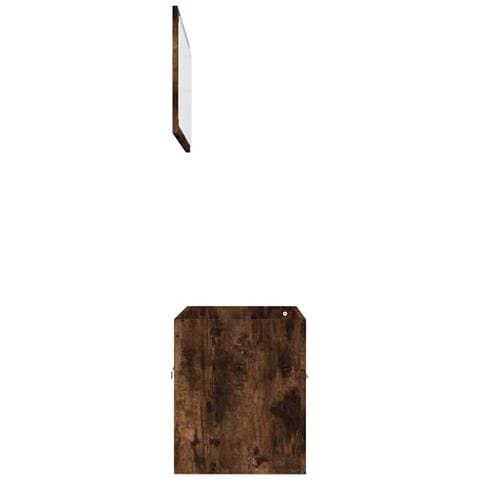 Set Mobili Da Bagno 2 Pz Rovere Fumo In Legno Multistrato - Foto 10