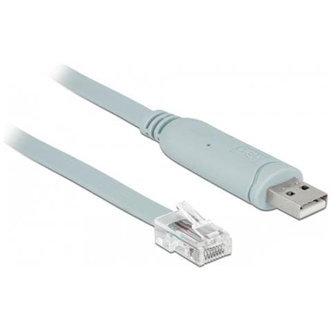 Cavo Adattatore Usb 2.0 St > Seriale 1 X Rs232 Rj45 St 0,5 M Grigio - Foto 1