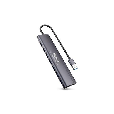 XHUB-07A3 hub di interfaccia USB 3.2 Gen 1 (3.1 Gen 1) Type-A 5000 Mbit /s Nero - Foto 1