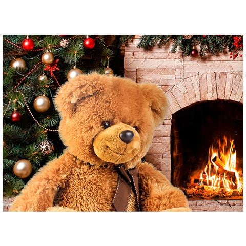 Parure Copripiumino Sacco Piumino Letto 100% Cotone Sogni D''oro Disegno Camino Orso Dis. 68 Singolo Camino Orso - Foto 4