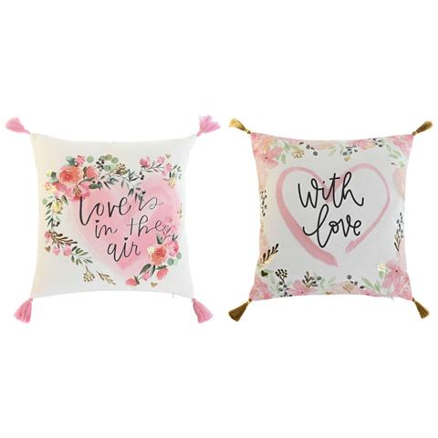 Cuscino Home Esprit Romantico 45 X 5 X 45 Cm (2 Unità) - Foto 1