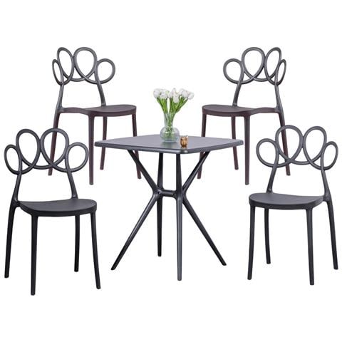 Pack 4 Sillas De Diseño Y Mesa Para El Jardín - Dream - Foto 1