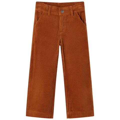Pantaloni Per Bambini In Velluto A Coste Cognac 116 - Foto 1