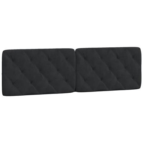 Cuscino Testiera Nero 180 cm in Velluto - Foto 1