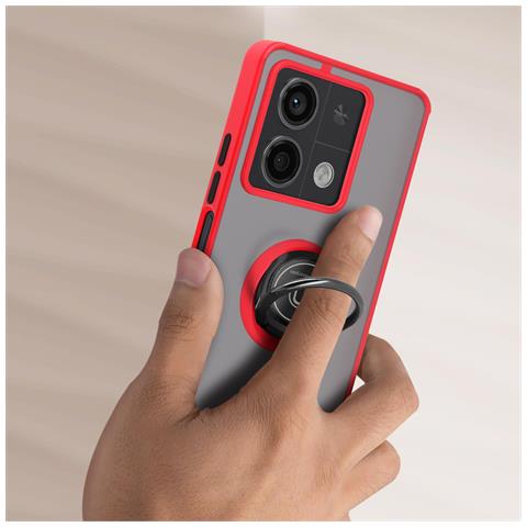 Cover Per Xiaomi Redmi Note 13 5g Anello Metallico Funzione Supporto - Foto 2