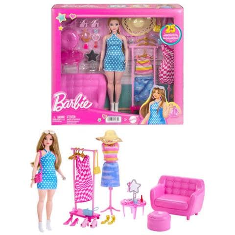 Barbie Playset Camerino Con Bambola E Accessori, Blu - Foto 2
