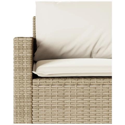 Set da Pranzo da Giardino 2 pz con Cuscini Beige in Polyrattan - Foto 10