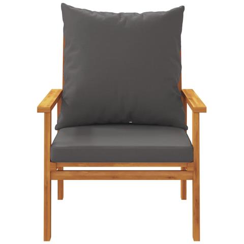 Set Salotto da Giardino 5 pz con Cuscini Legno Massello Acacia - Foto 2