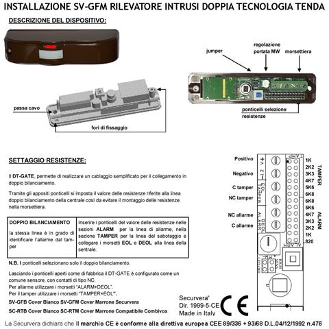 Rilevatore Di Movimento Doppia Tecnologia Tenda Marrone 2 Pezzi Infrarosso E Microonda Portata 5 Mt Vano Finestra Inte - Foto 4