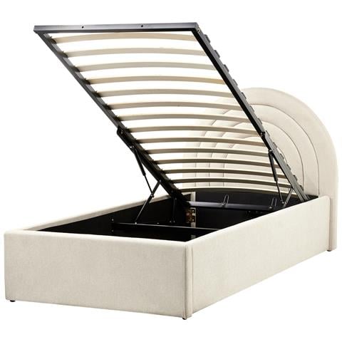 Letto Contenitore Per Bambini Tessuto Anet 90 X 200 Cm Beige - Foto 2