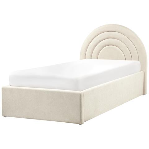 Letto Contenitore Per Bambini Tessuto Anet 90 X 200 Cm Beige - Foto 8