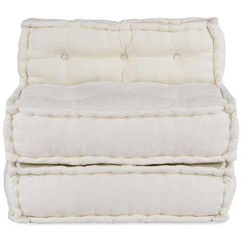 Pouf Modulare Crema 70x70x54 in Tessuto - Foto 2