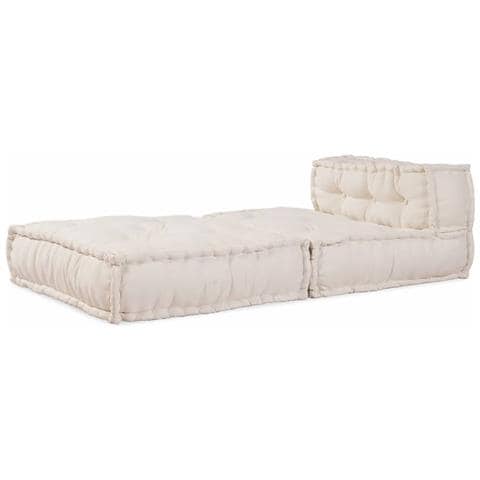 Pouf Modulare Crema 70x70x54 in Tessuto - Foto 10