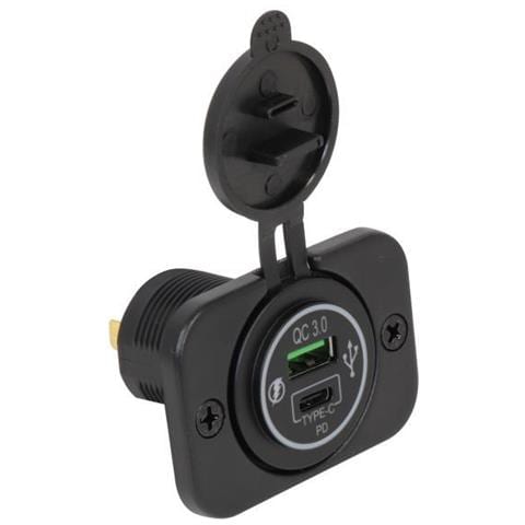 Doppia Presa Usb Da Incasso Quickcharge 3.0 E Type-c Pd 20w - Foto 1