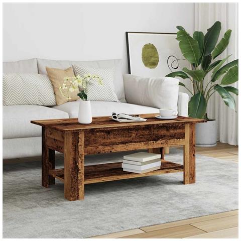 Tavolino Da Salotto Legno Antico 102x55x42 Cm Legno Multistrato - Foto 3