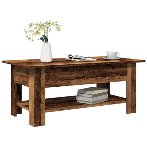 Tavolino Da Salotto Legno Antico 102x55x42 Cm Legno Multistrato - Foto 1