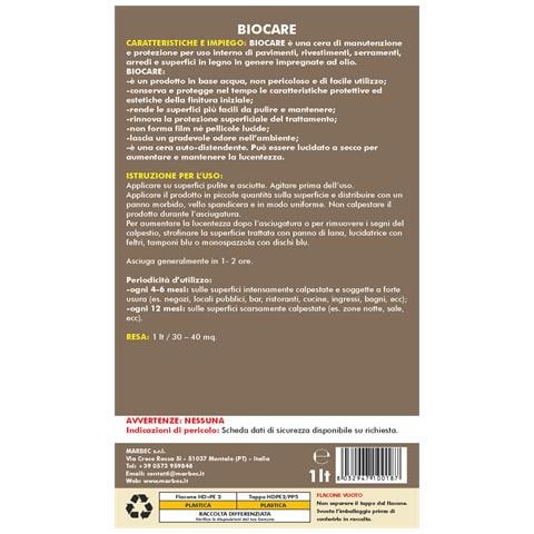 Biocare 1ltx6pz - Cera Per Legno Oliato - Foto 2