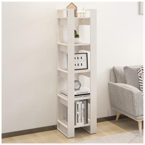 Lusso Casadino - Libreria/divisorio Bianco 41x35x160cm In Legno Massello Di Pino - Foto 8