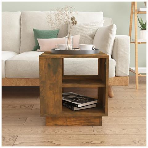 Lusso Casadino - Tavolino Da Salotto Rovere Fumo 40x40x43 Cm Legno Multistrato - Foto 2