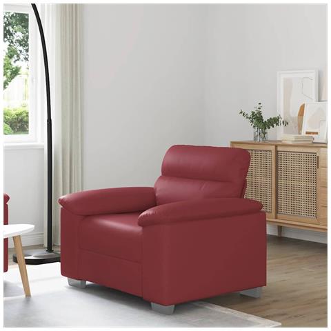 Poltrona Rosso Vino 60 cm in Similpelle - Foto 2