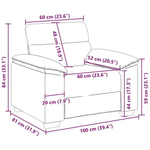Poltrona Rosso Vino 60 cm in Similpelle - Foto 9