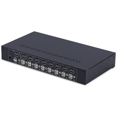 KVM Switch HDMI a 8 Porte con Kit Rack da 1U, 4K 60Hz HDMI 2.0, hub USB a 4 Porte, Commutazione con Tasti a Scelta Rapida, Indipendente dal SO, TAA - Foto 5
