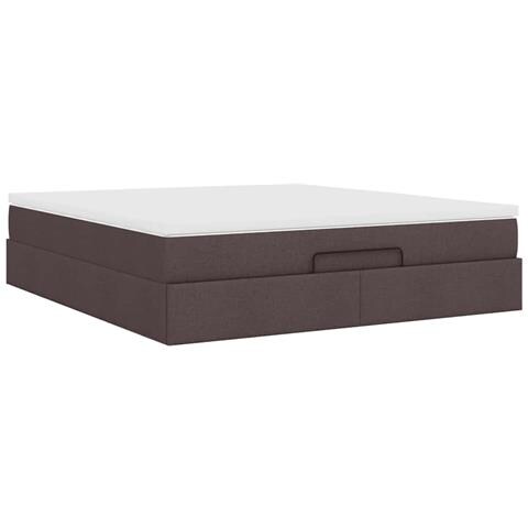 Struttura Letto Pouf con Materasso 160x200 cm in Tessuto - Foto 9
