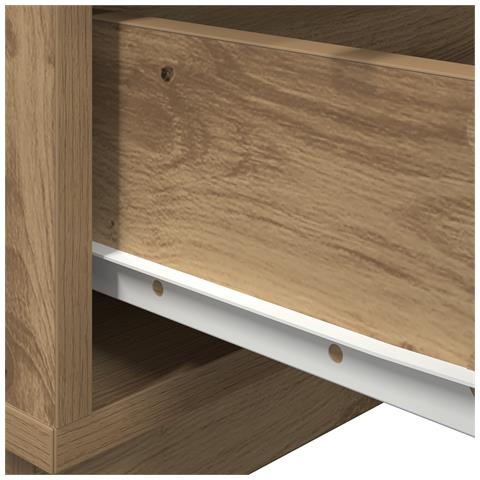 Comodino con luci LED Rovere Artigianale 100x36x49 cm - Foto 9