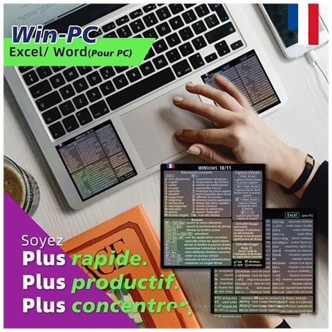 Adesivi Per Scorciatoie Da Tastiera Francese Per Windows - Migliora Il Tuo Flusso Di Lavoro - Foto 2