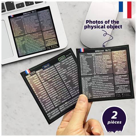Adesivi Per Scorciatoie Da Tastiera Francese Per Windows - Migliora Il Tuo Flusso Di Lavoro - Foto 4