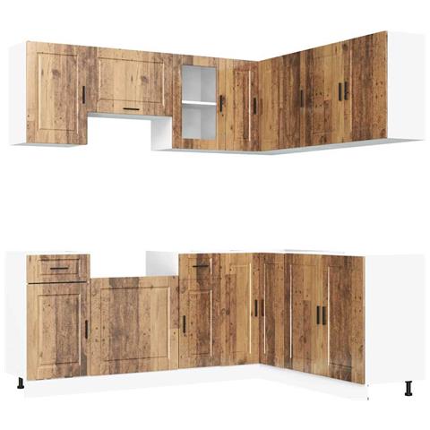 Set Mobili da Cucina 11 pz Porto Legno Antico in Truciolato - Foto 1