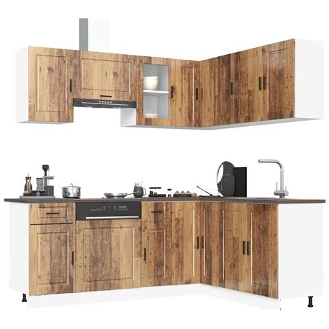 Set Mobili da Cucina 11 pz Porto Legno Antico in Truciolato - Foto 2
