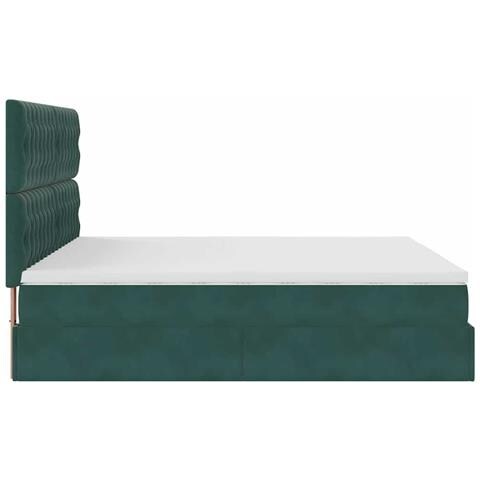 Struttura Letto Pouf con Materassi 160x200 cm Velluto - Foto 9