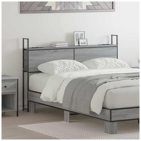 Testata contenitore Grigio sonoma 160 cm Legno multistrato - Foto 2