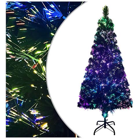 Lusso Casadino -  Albero Di Natale Con Supporto Verde 240 Cm In Fibra Ottica - Foto 1