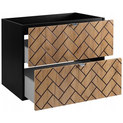 | Mobiletto 80 cm - Marron Mat - Mobili da bagno - Mobiletti - Senza top - Foto 9