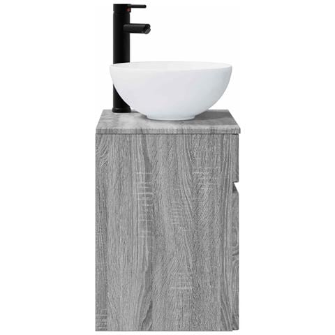 Mobile lavabo da parete Sonoma grigio 39 x 41 x 64,5 cm - Foto 2