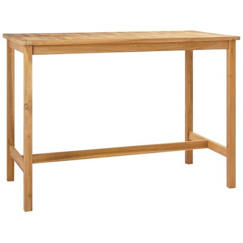 Tavolo da bar Naturale 150 x 75 x 105 cm Legno di teak solido - Foto 1
