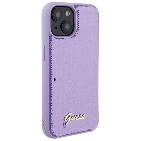 Guess Sequin Script Metal Iphone 15 - Viola - Foto 1