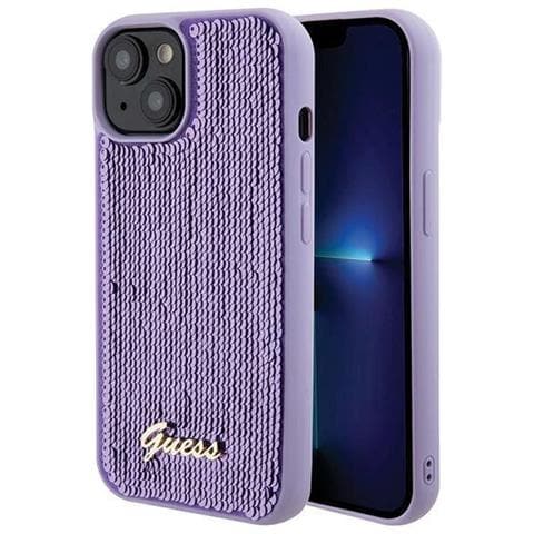 Guess Sequin Script Metal Iphone 15 - Viola - Foto 5
