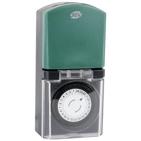 Timer meccanico IP44 nero-verde - Foto 1