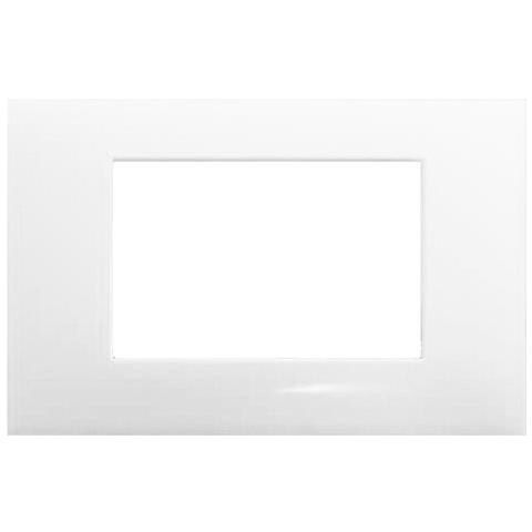 1 Placca Muro Electrowatt Cornice Tipo 7 A 3 Moduli Uscite Bianca - Foto 1
