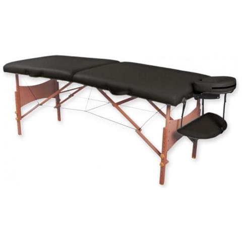 LETTINO DA MASSAGGIO IN LEGNO A 2 SEZIONI - nero - Foto 3