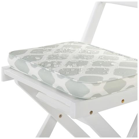 Set Da Giardino In Legno Di Acacia Bianco Con Cuscini Verde Menta Fiji - Foto 13