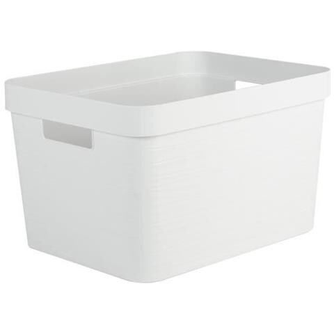 Scatola Portaoggetti Stone Decor Bianca - 18 L - Foto 1