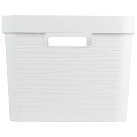 Scatola Portaoggetti Stone Decor Bianca - 18 L - Foto 2