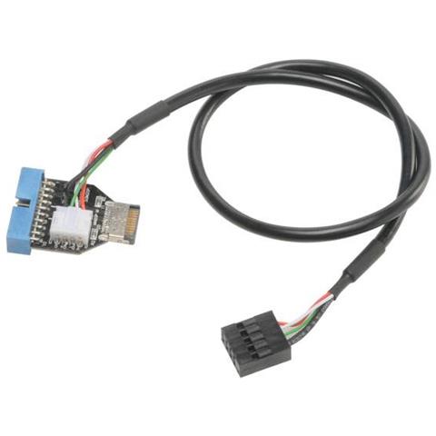AK-CBUB38-40BK cavo di interfaccia e adattatore USB 3.1 Gen2 USB 3.1 Gen1 19-pin Nero - Foto 1